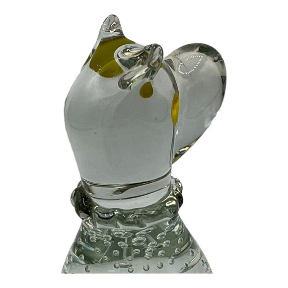 Vintage Art Circus Glass Dog Bear Clear Bullicante Paperweight Great Dane Ruffle - Picture 5 of 9